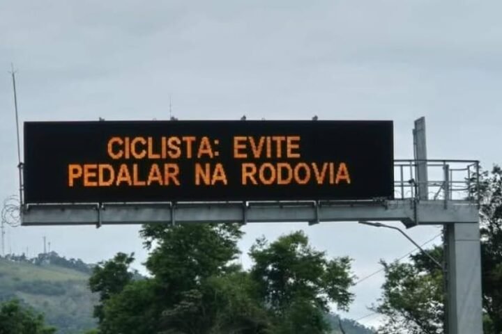 Ciclistas estranham mensagem da CCR Rio São Paulo