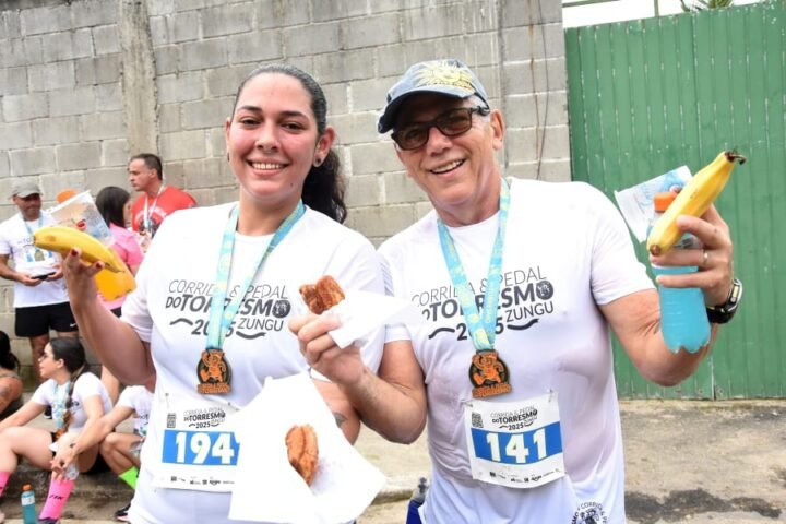 Suou, correu, pedalou…. ganhou um torresmo.