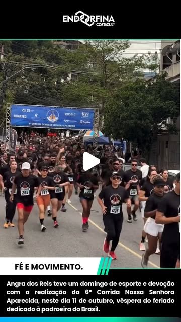 Participantes da corrida organizada pela Paróquia Nossa Senhora Aparecida, no Balneário